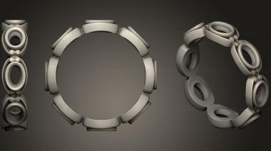 Jewelry rings Oval Gems Ring 3d model